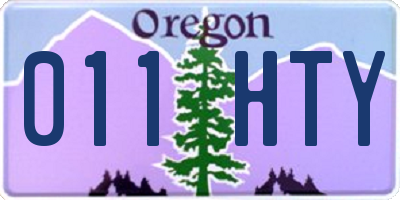 OR license plate 011HTY