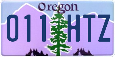 OR license plate 011HTZ