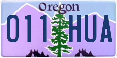OR license plate 011HUA