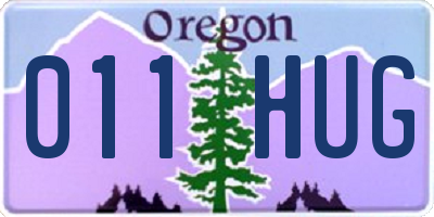OR license plate 011HUG