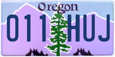 OR license plate 011HUJ