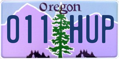 OR license plate 011HUP