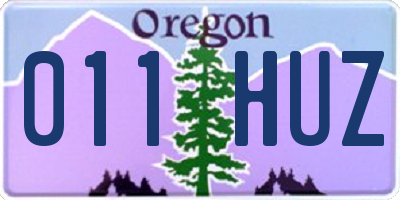 OR license plate 011HUZ
