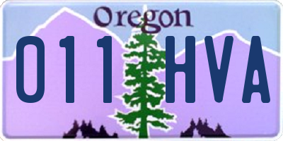 OR license plate 011HVA