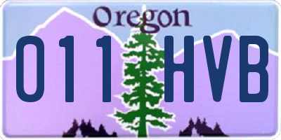 OR license plate 011HVB