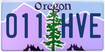 OR license plate 011HVE