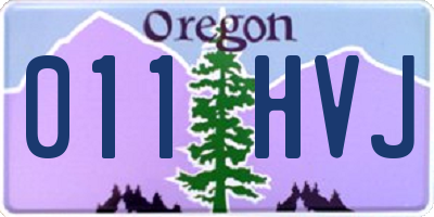 OR license plate 011HVJ