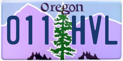 OR license plate 011HVL