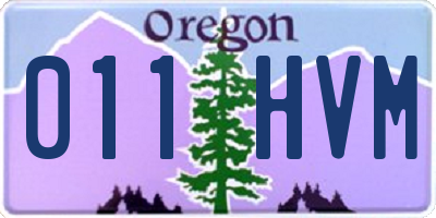 OR license plate 011HVM