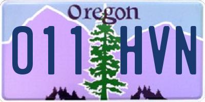OR license plate 011HVN