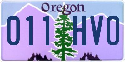 OR license plate 011HVO