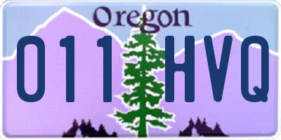 OR license plate 011HVQ