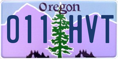 OR license plate 011HVT