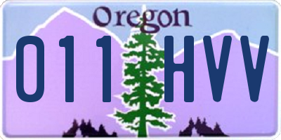 OR license plate 011HVV