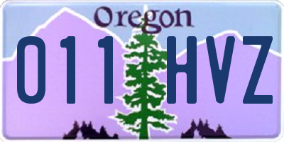 OR license plate 011HVZ