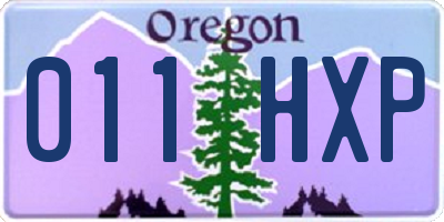 OR license plate 011HXP
