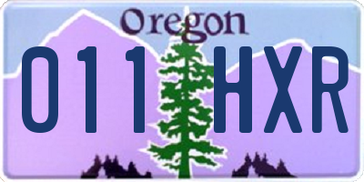 OR license plate 011HXR