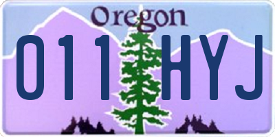 OR license plate 011HYJ