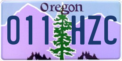 OR license plate 011HZC