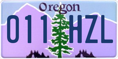 OR license plate 011HZL