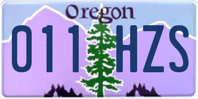 OR license plate 011HZS