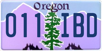 OR license plate 011IBD