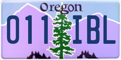 OR license plate 011IBL