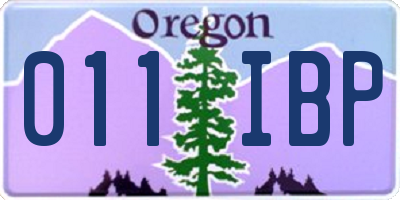 OR license plate 011IBP