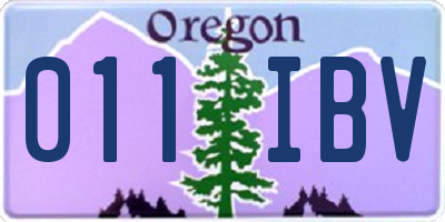 OR license plate 011IBV