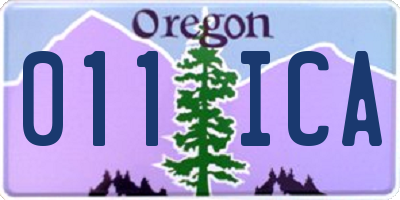 OR license plate 011ICA