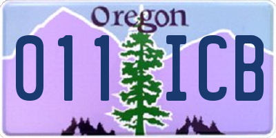 OR license plate 011ICB