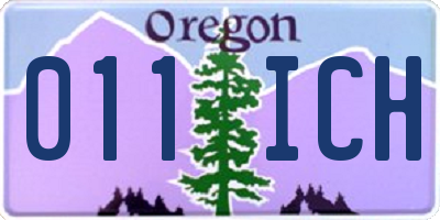 OR license plate 011ICH
