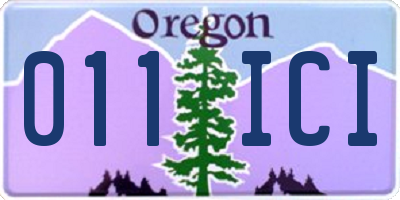 OR license plate 011ICI
