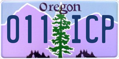 OR license plate 011ICP