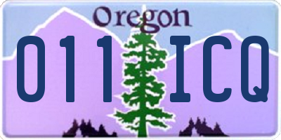 OR license plate 011ICQ