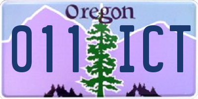 OR license plate 011ICT