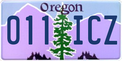 OR license plate 011ICZ