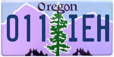 OR license plate 011IEH