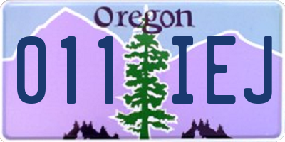 OR license plate 011IEJ