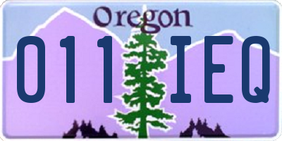 OR license plate 011IEQ