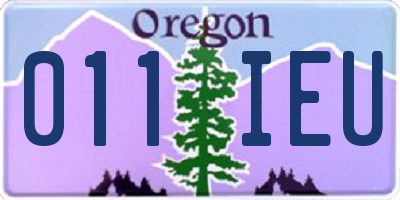 OR license plate 011IEU
