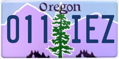 OR license plate 011IEZ