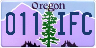 OR license plate 011IFC