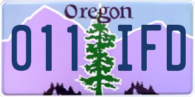 OR license plate 011IFD