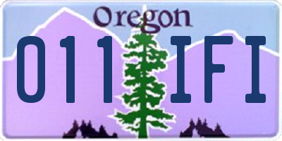 OR license plate 011IFI