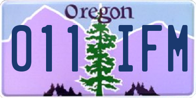 OR license plate 011IFM
