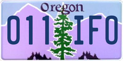 OR license plate 011IFO