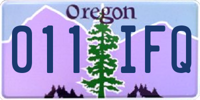 OR license plate 011IFQ