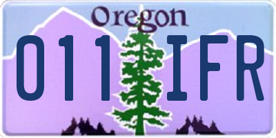 OR license plate 011IFR