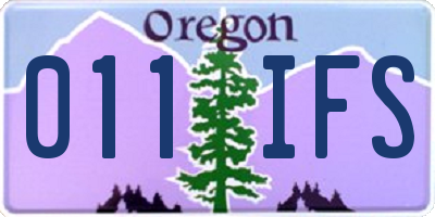 OR license plate 011IFS